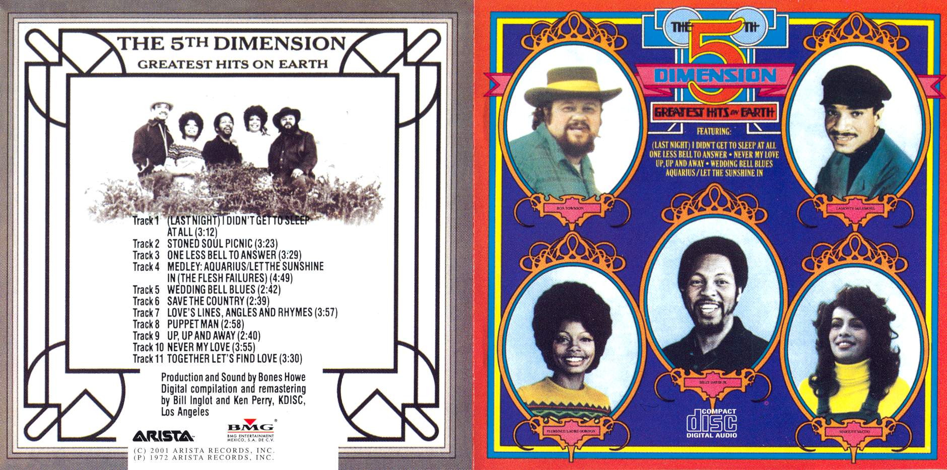 The 5th Dimension  Greatest Hits On Earth : Front